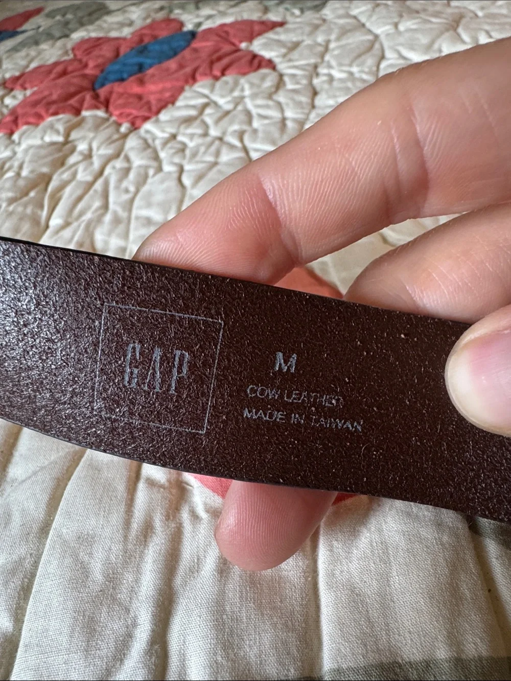 GAP calf hair leather belt cow animal print Medium M